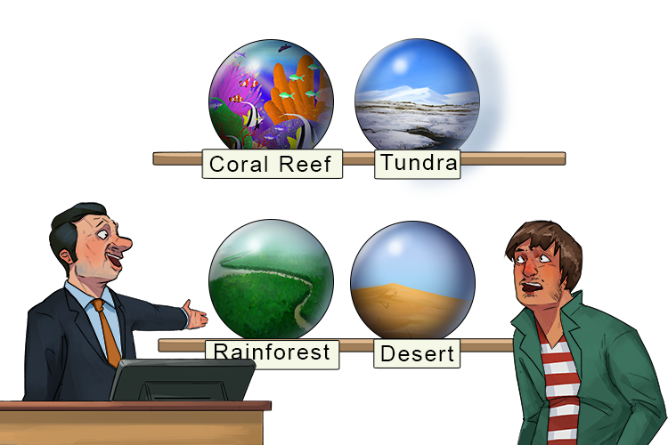 I'd like to buy a sphere (biosphere) with a region of life in it